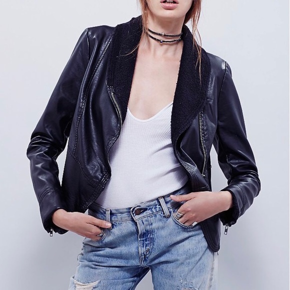 Free People Jackets & Blazers - Free people faux leather jacket